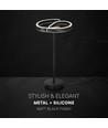 Lampe de table LED design V-Tac 25W - 4000K, noir mat, décorative