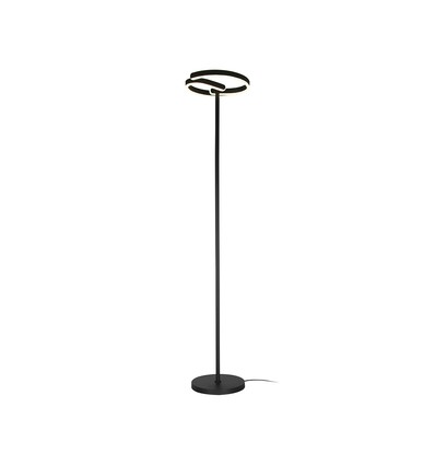 Lampadaire LED design 25W - Ø30 x 142cm, noir mat, 4000K