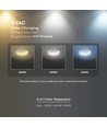 Dalle LED V-Tac 12W Ø17cm en saillie - CCT 3-en-1, puce Cree, garantie 6 ans, ronde blanche