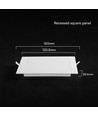 Dalle LED encastrable 6W CCT - Trou: 11x11 cm, 6 ans de garantie, 3 couleurs, CREE Chip