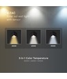 Applique solaire V-Tac 9W avec capteur - IP65, 3-en-1 CCT, noir
