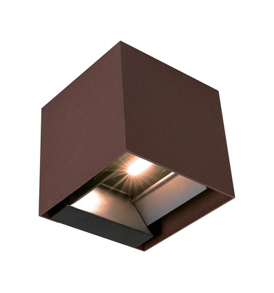 Applique V-Tac 9W Solara avec capteur, CCT - IP65, capteur PIR, couleur corten, solaire, 3 couleurs