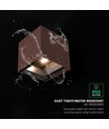 Applique V-Tac 9W Solara avec capteur, CCT - IP65, capteur PIR, couleur corten, solaire, 3 couleurs