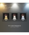 Applique V-Tac 9W Solara avec capteur, CCT - IP65, capteur PIR, couleur corten, solaire, 3 couleurs