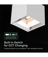 Applique solaire V-Tac 9W avec capteur - IP65, blanc, 3-en-1 CCT