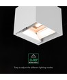 Applique solaire V-Tac 9W avec capteur - IP65, blanc, 3-en-1 CCT
