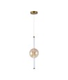 Suspension LED design 8W - Ø15cm, 3000K, Ambre/Blanc, luminaire décoratif
