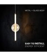 Suspension LED design 8W - Ø15cm, 3000K, Ambre/Blanc, luminaire décoratif