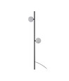 Lot de 2 bornes LED 3W - Noir, IP65, 3000K, source incluse