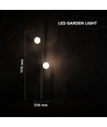 Lot de 2 bornes LED 3W - Noir, IP65, 3000K, source incluse