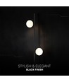 Lot de 2 bornes LED 3W - Noir, IP65, 3000K, source incluse