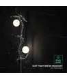 Lot de 2 bornes LED 3W - Noir, IP65, 3000K, source incluse
