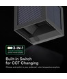 Applique solaire V-Tac 9W avec capteur - IP65, noir, 3-en-1 CCT