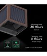 Applique solaire V-Tac 9W avec capteur, CCT - IP65, couleur corten