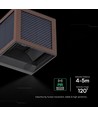 Applique solaire V-Tac 9W avec capteur, CCT - IP65, couleur corten