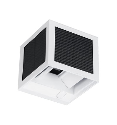 Applique murale LED solaire V-Tac 9W - CCT, IP65, blanc, avec détecteur PIR