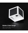 Applique murale LED solaire V-Tac 9W - CCT, IP65, blanc, avec détecteur PIR