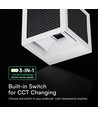Applique murale LED solaire V-Tac 9W - CCT, IP65, blanc, avec détecteur PIR