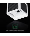 Applique murale LED solaire V-Tac 9W - CCT, IP65, blanc, avec détecteur PIR