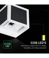 Applique murale LED solaire V-Tac 9W - CCT, IP65, blanc, avec détecteur PIR