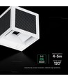 Applique murale LED solaire V-Tac 9W - CCT, IP65, blanc, avec détecteur PIR