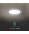 Dalle LED encastrable V-Tac 6W Ø10,6cm - CCT 3-en-1, puce CREE, garantie 6 ans, ronde