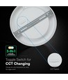 Dalle LED encastrable V-Tac 6W Ø10,6cm - CCT 3-en-1, puce CREE, garantie 6 ans, ronde