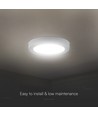 Dalle LED en saillie 6W Ø12cm - CCT, Backlit, puce CREE, garantie 6 ans, ronde