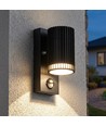 Applique murale GU10 avec détecteur PIR - IP44 extérieur, sans ampoule