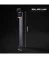 V-Tac Borne d'éclairage extérieur GU10 50cm - IP44, noir, sans ampoule