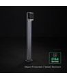 V-Tac Borne d'éclairage extérieur GU10 50cm - IP44, noir, sans ampoule