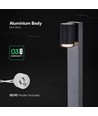 V-Tac Borne d'éclairage extérieur GU10 50cm - IP44, noir, sans ampoule