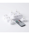 Pack de 6 bougies chauffe-plat LED blanches avec base de chargement - Incl. télécommande, minuterie