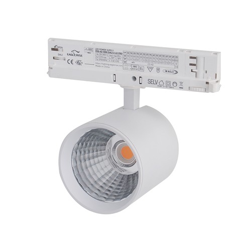 Spot sur rail DALI LEDlife 30W blanc - RA 90, 38 degrés, triphasé