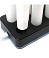 Pack de 6 bougies LED blanches avec base de charge - Ø2cm, H: 25cm, cierges, avec télécommande, minuterie