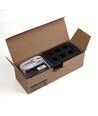 Pack de 6 bougies LED blanches avec base de charge - Ø2cm, H: 25cm, cierges, avec télécommande, minuterie