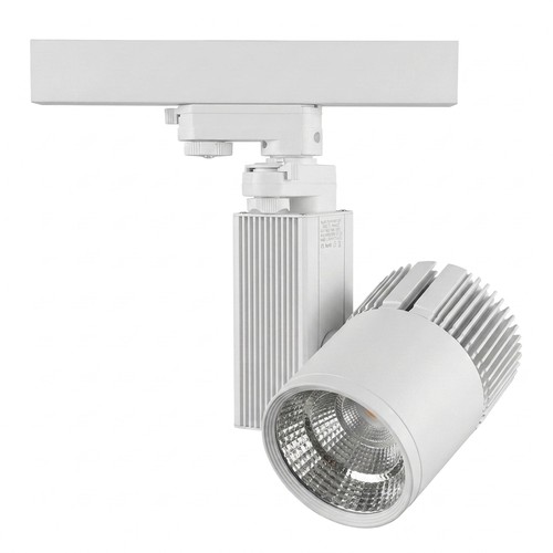 Spot LED sur rail 30W - triphasé, blanc, pour viande