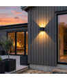 Applique 6W CUBIC PRO - IP65, noir, repiquable, ajustable, carrée, haut/bas, extérieur, source incluse