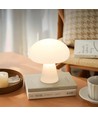 Lampe de table champignon LED rechargeable - Blanc, tactile dimmable, CCT, IP54