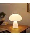 Lampe de table champignon LED rechargeable - Blanc, tactile dimmable, CCT, IP54