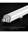 Réglette LED 60cm 18W étanche, Câblage traversant - 120lm/W, puce Cree, garantie 6 ans, IP65