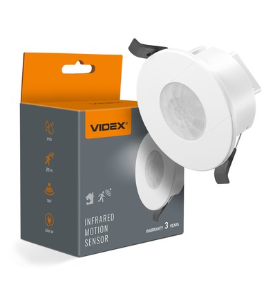 Détecteur de mouvement et de lumière PIR 1200W - Blanc, encastrable