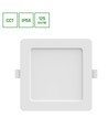 Plafonnier LED carré Dure 3 12W - CCT, IP54, 14,5x14,5 cm