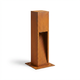 Borne lumineuse Corten - 50cm, 12W, IP65 extérieur, source incluse