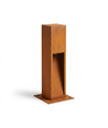 Borne lumineuse Corten - 50cm, 12W, IP65 extérieur, source incluse