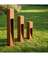 Borne de jardin Corten - 100 cm, 12W, IP65 extérieur, source lumineuse incl.