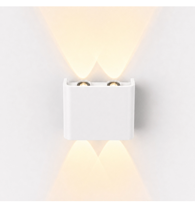 Applique murale 4W Luna haut/bas - IP54 extérieur, CCT, 3 couleurs, blanc, LED incl.