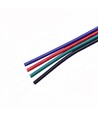Câble RGB 10m - 4x0,35mm², 12V-24V, pour ruban LED