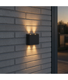 Applique murale 4W Luna haut/bas - IP54 extérieur, CCT, 3 couleurs, noir, source incluse