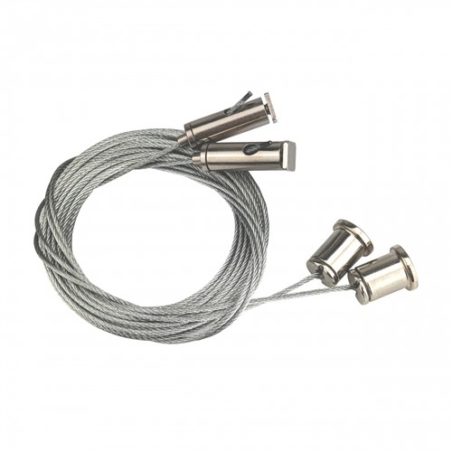 Kit de suspension 1,5 m pour luminaire - câble en acier galvanisé, 2 pcs